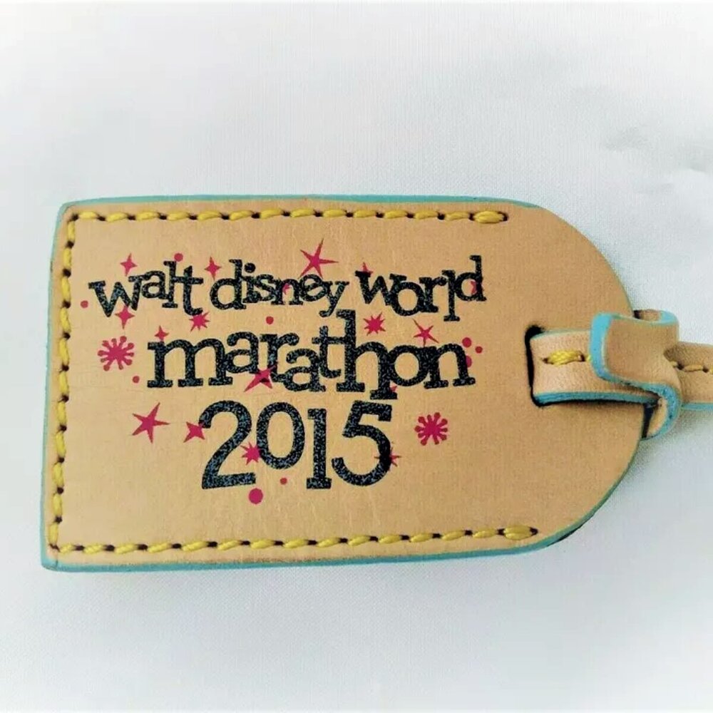 RARE Run Disney Dooney & Bourke WDW Marathon 2015 Leather Hang Tag